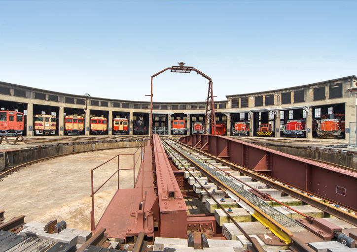 まなびの転車台実演