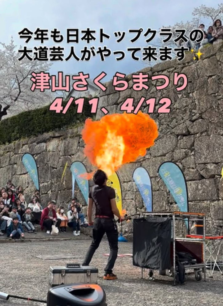 「津山城」開花状況